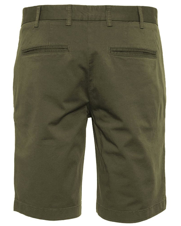 Elegant Beige Bermuda Shorts with Logo Patch