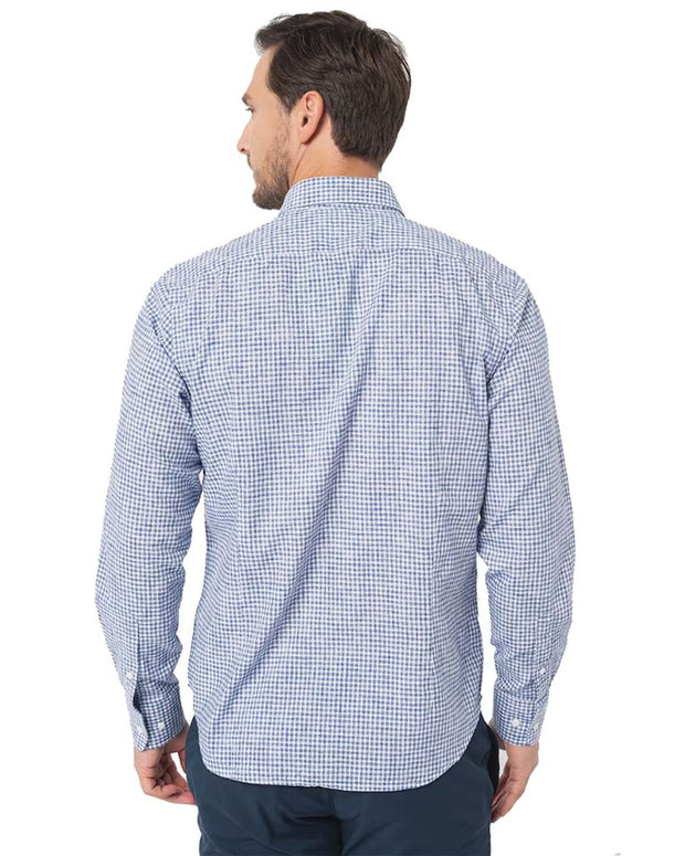 Elegant Checkered Cotton Shirt with Embroidered Logo