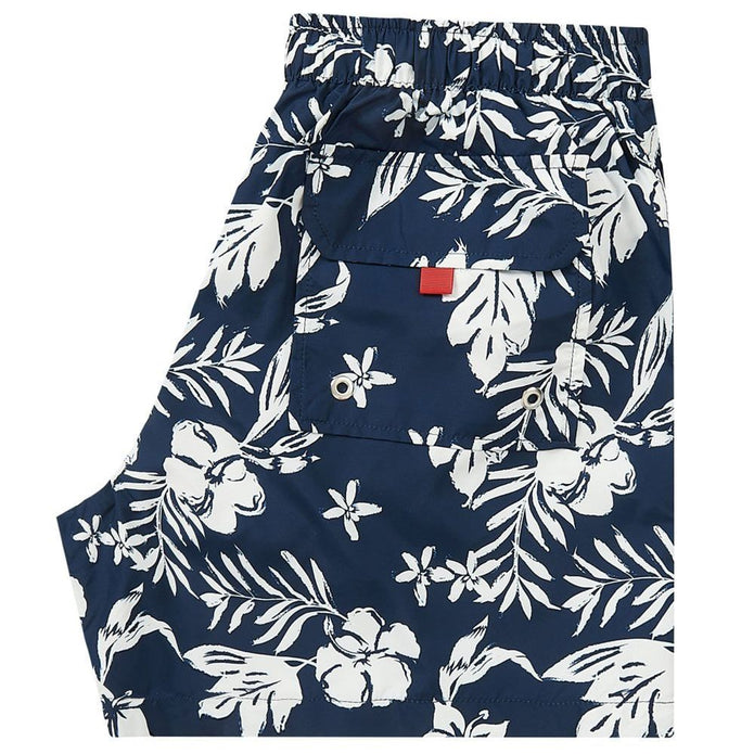 Blue Polyester Men Swim Trunk