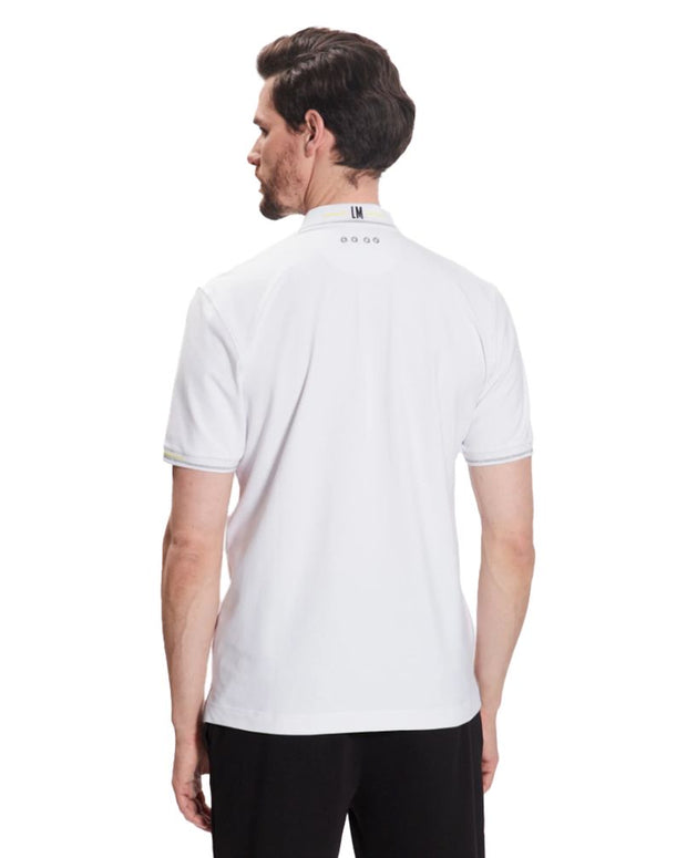 Elegant Cotton-Blend Polo with Glitter Accent