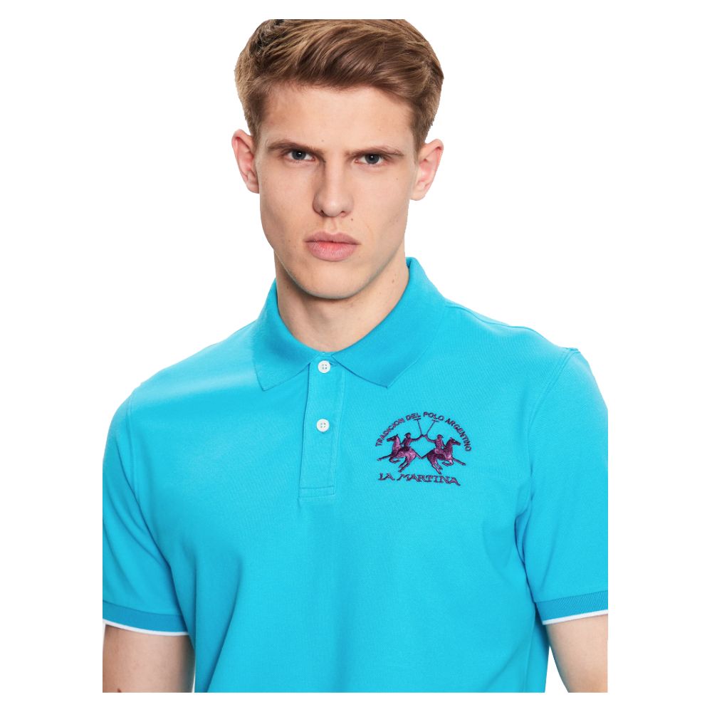 Elegant Stretch Cotton Pique Polo Shirt