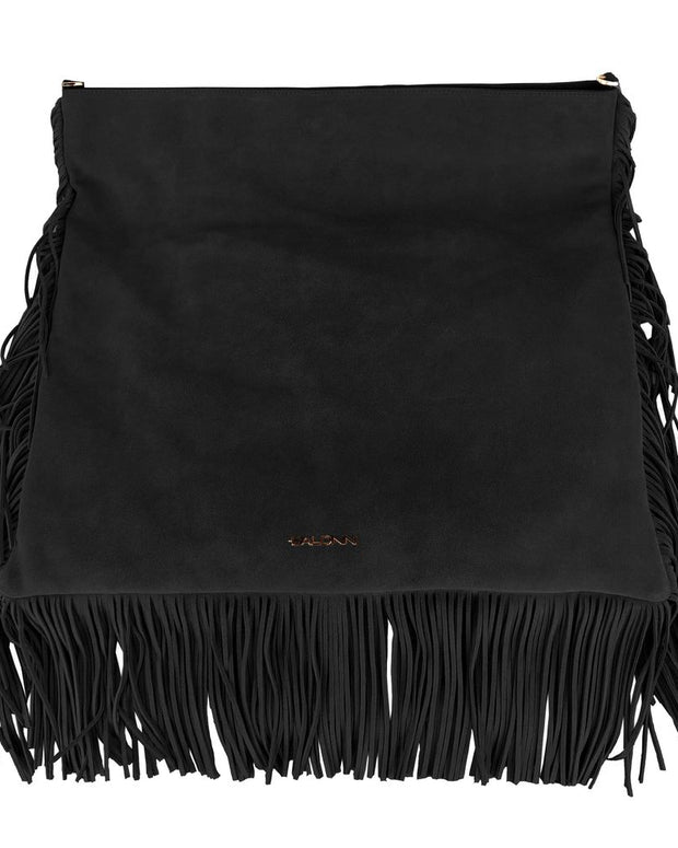 Black Calfskin Women Crossbody Bag