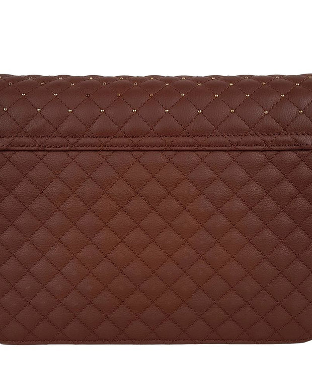 Brown Calfskin Women Crossbody Bag