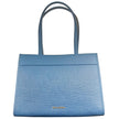 Elegant Light Blue Shopping Bag with Logo Motif