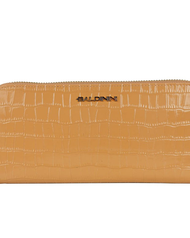 Elegant Croco Print Leather Wallet