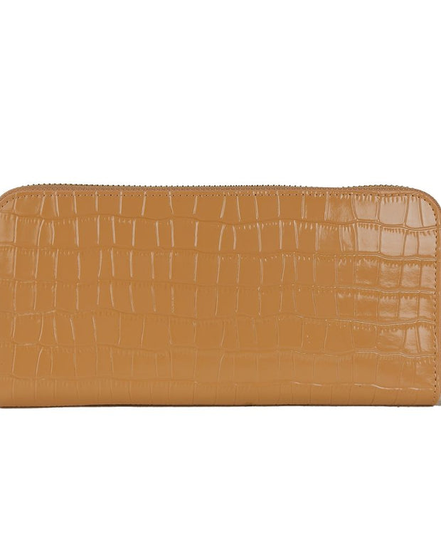 Elegant Croco Print Leather Wallet