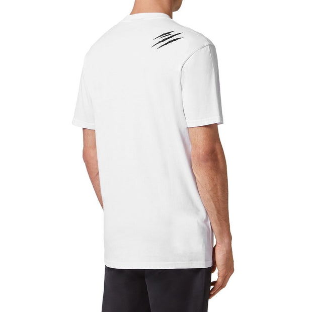 White Cotton Men's T-Shirt