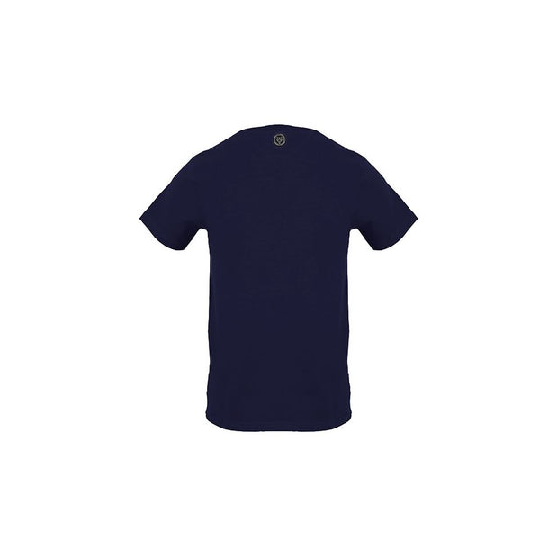 Blue Cotton Men T-Shirt