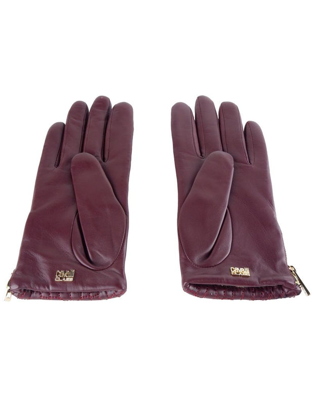 Red Lambskin Women Glove