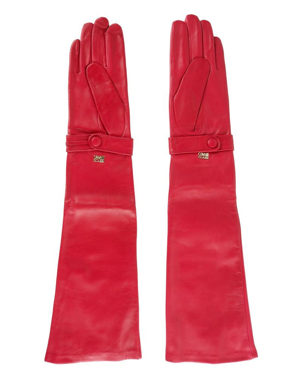 Red Lambskin Women Glove