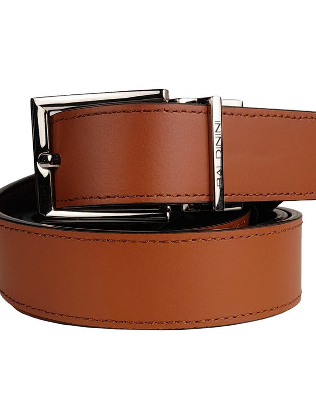 Brown Calfskin Men Belt