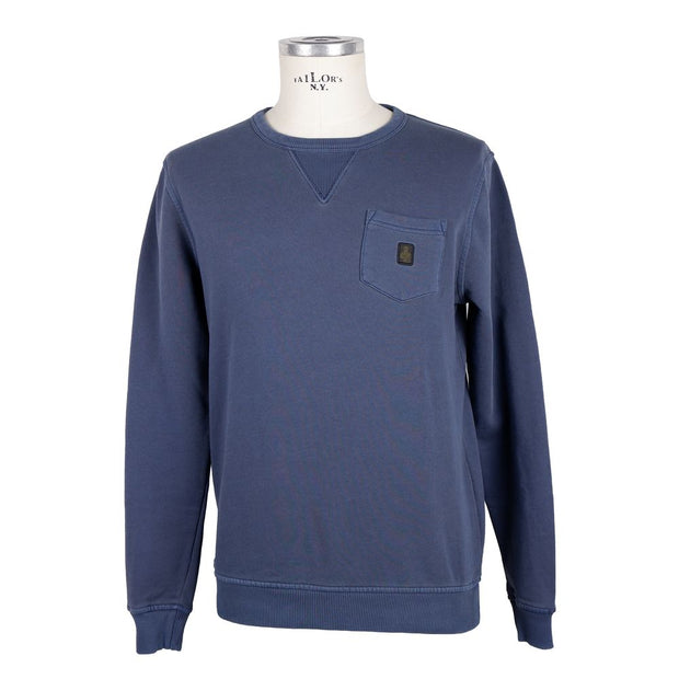 Blue Cotton Men's Sweater