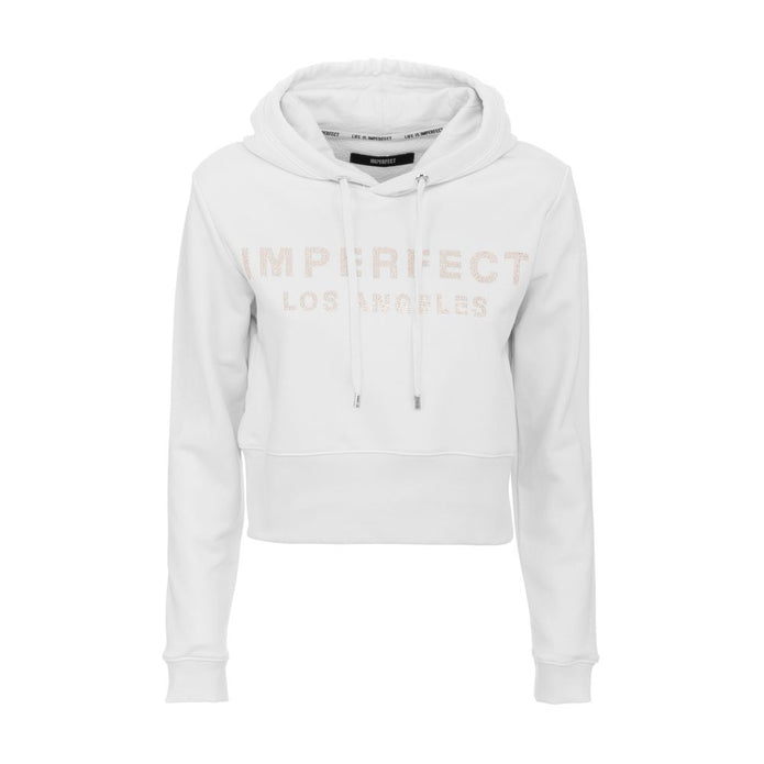 White Cotton Women's Hoodie