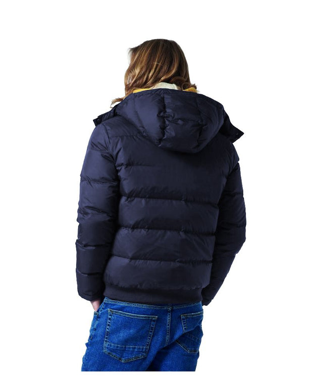 Blue Nylon Men Jacket