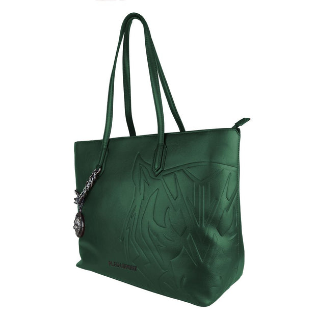 Green Polyethylene Women Shoulder Bag