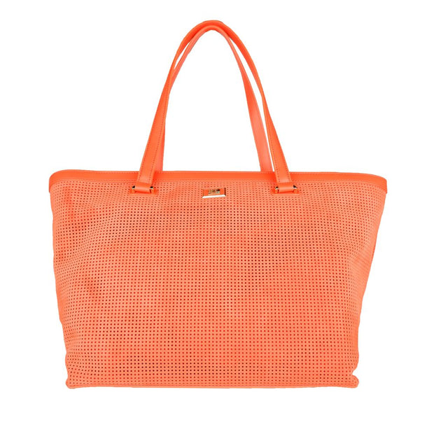 Orange Calfskin Women Handbag