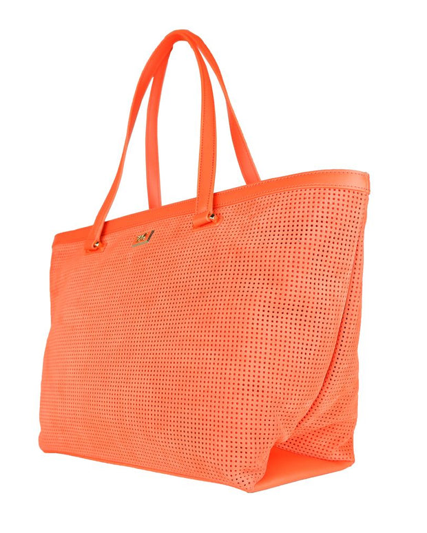 Orange Calfskin Women Handbag