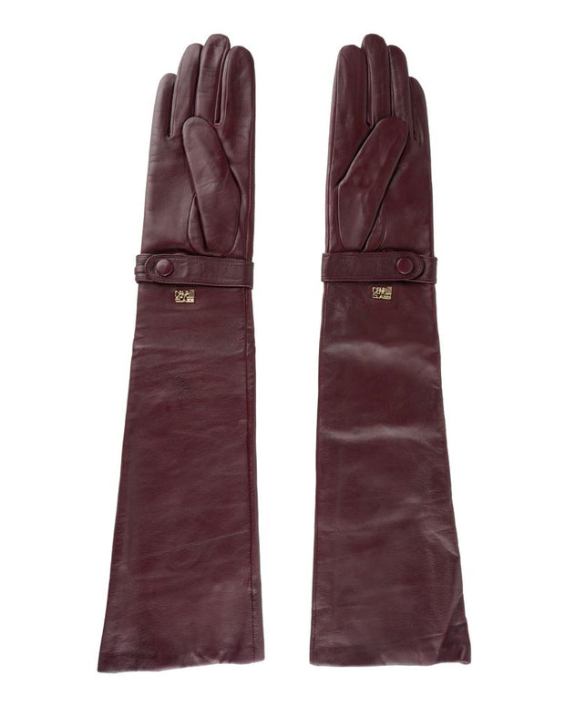 Red Lambskin Women Glove