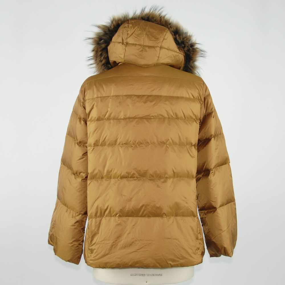 Yellow Polyamide Women Coat