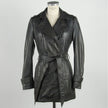 Brown Leather Women's Coat