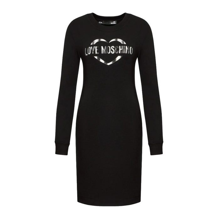 Chic Cotton Blend Logo Dress