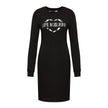 Chic Cotton Blend Logo Dress