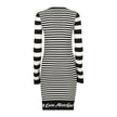 Elegant Striped Knit Dress with Long Sleeves