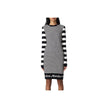 Elegant Striped Knit Dress with Long Sleeves