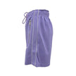 Chic Purple Bermuda Shorts with Side Stripes