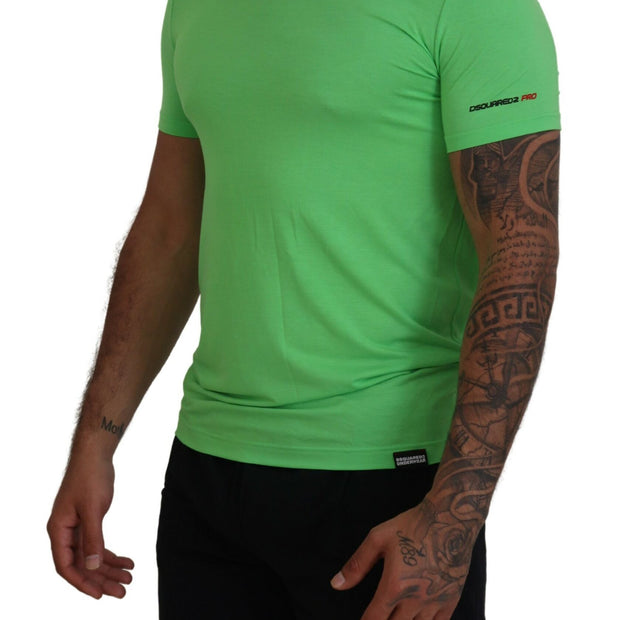 Green Modal Short Sleeves Crewneck T-shirt