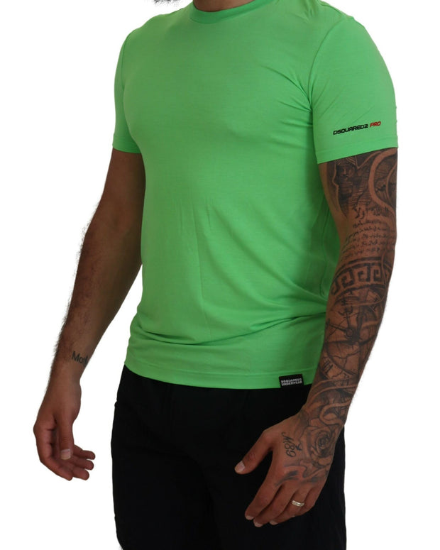 Green Modal Short Sleeves Crewneck T-shirt