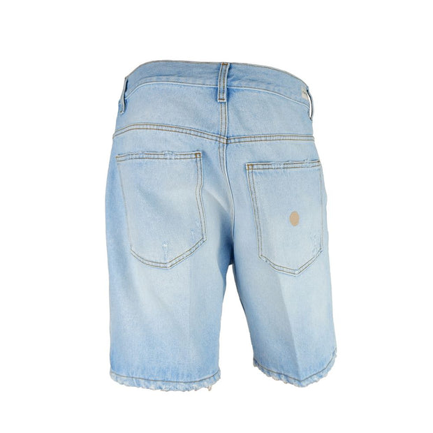 Light Blue Cotton Men's Bermuda Shorts