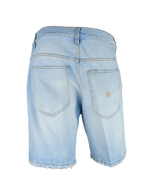 Light Blue Cotton Men Bermuda Shorts