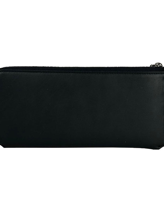 Elegant Black Leather Travel Organizer