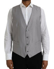 Light Gray Wool Formal Dress Waistcoat Vest