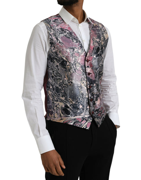 Multicolor Galaxy Silk Waistcoat Formal Vest