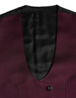 Maroon Satin Silk Waistcoat Dress Formal Vest