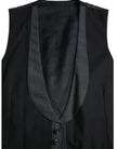 Black Wool Waistcoat Dress Formal Vest