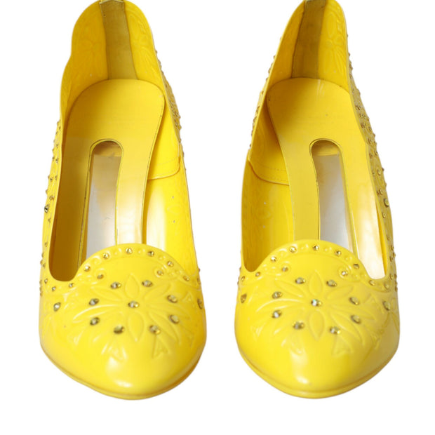 Yellow Crystal CINDERELLA Heels Pumps Shoes