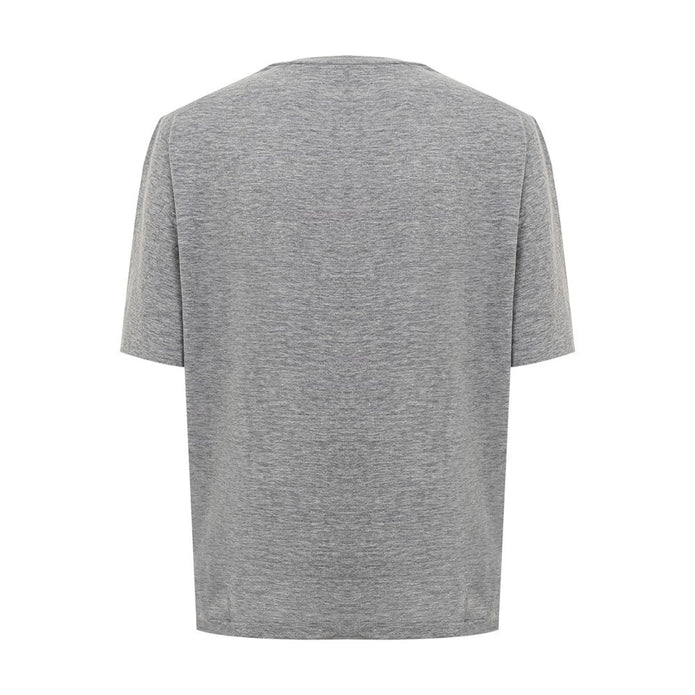 Chic Gray Cotton Tee for the Modern Woman