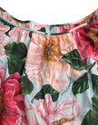 Multicolor Floral CottonAline Pleated Dress
