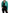 Green Cotton Tie Dye Cropped Cropped Denim Jacket