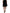 Black Nylon Lace Trim High Waist A-line Skirt