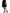 Black Nylon Lace Trim High Waist A-line Skirt