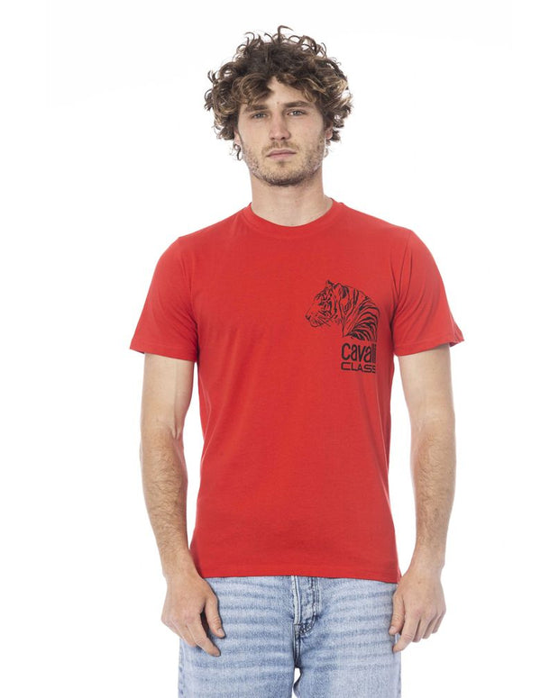 Red Cotton Men T-Shirt