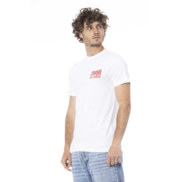 White Cotton Men T-Shirt