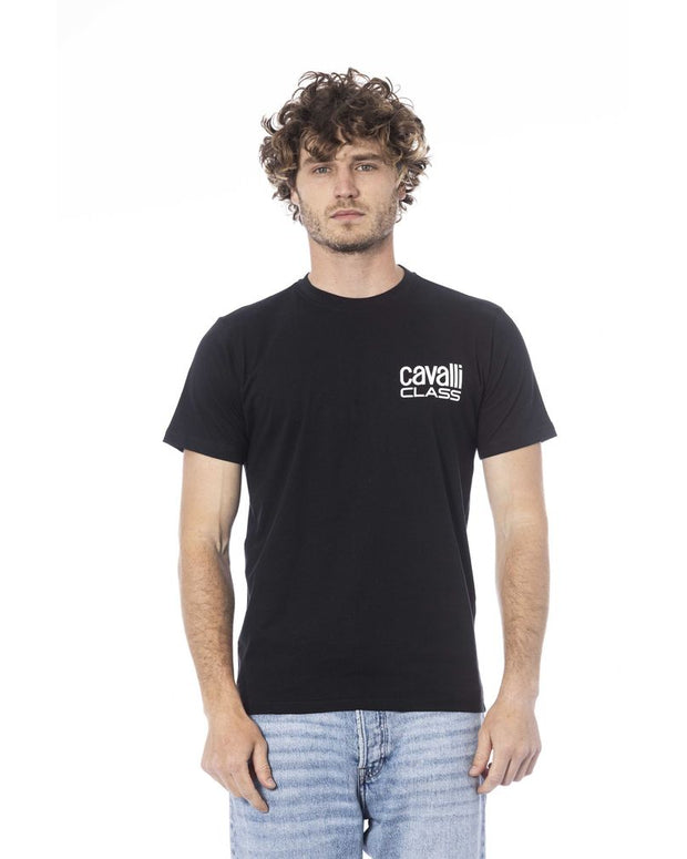 Black Cotton Men T-Shirt