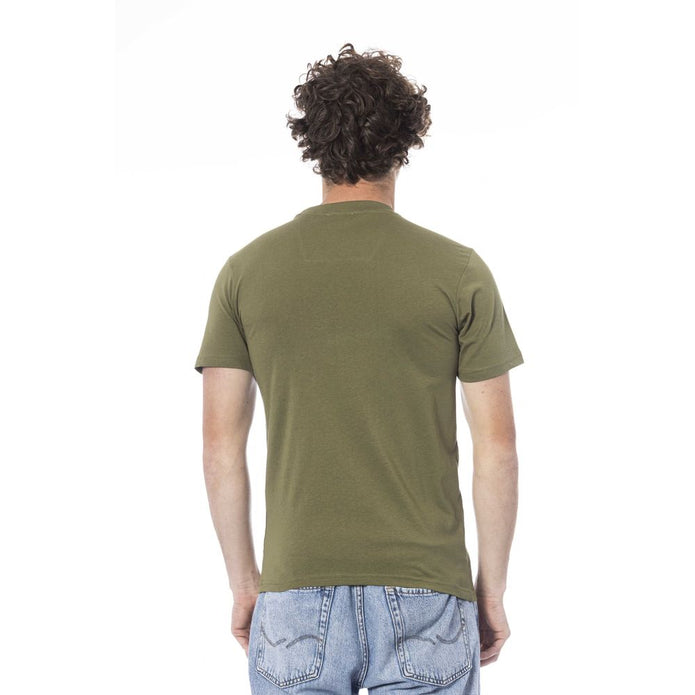 Green Cotton Men T-Shirt