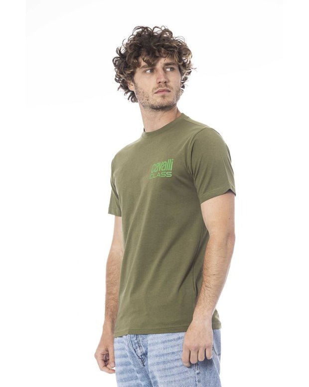 Green Cotton Men T-Shirt