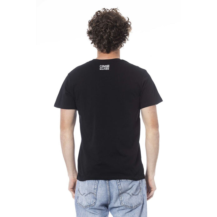 Black Cotton Men T-Shirt